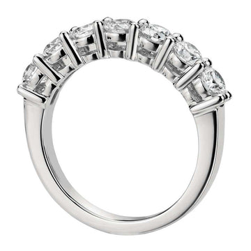 1.00 CT Classic Shared Prong Round Diamond Wedding Band in White Gold